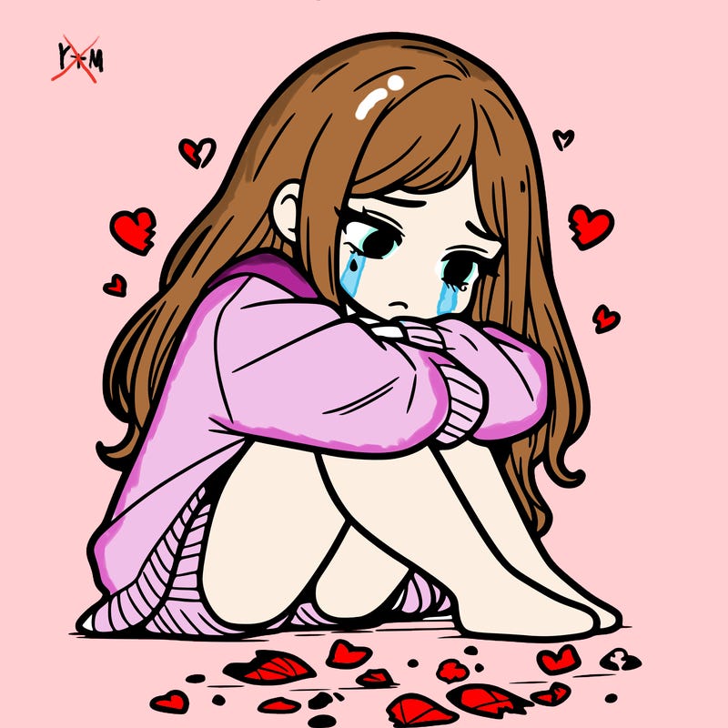 a girl after a breakup