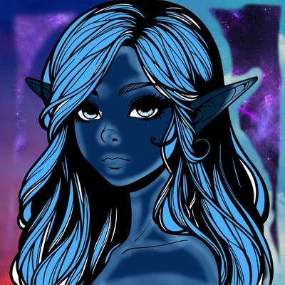 elf girl realistic dark fantasy