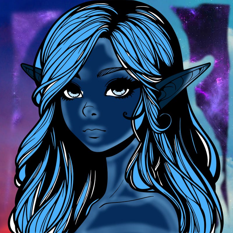 elf girl realistic dark fantasy