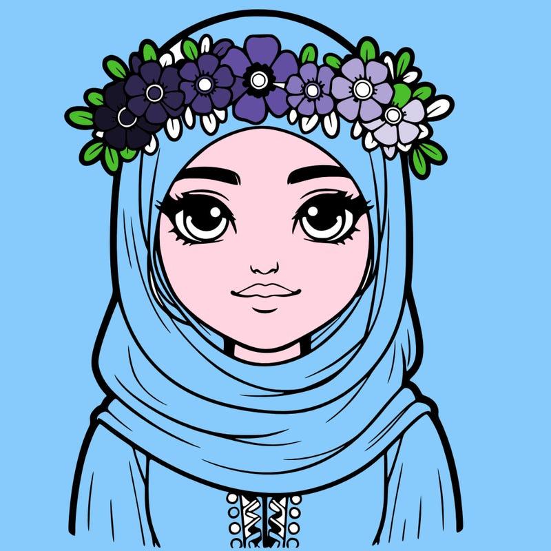 realistic girl with flower crown