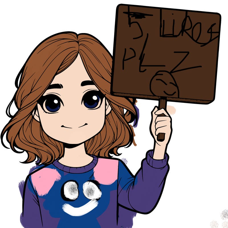 realistic girl holding up a sign