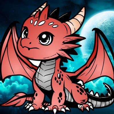 fierce baby night dragon