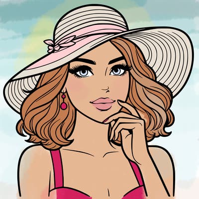 beautiful woman in hat