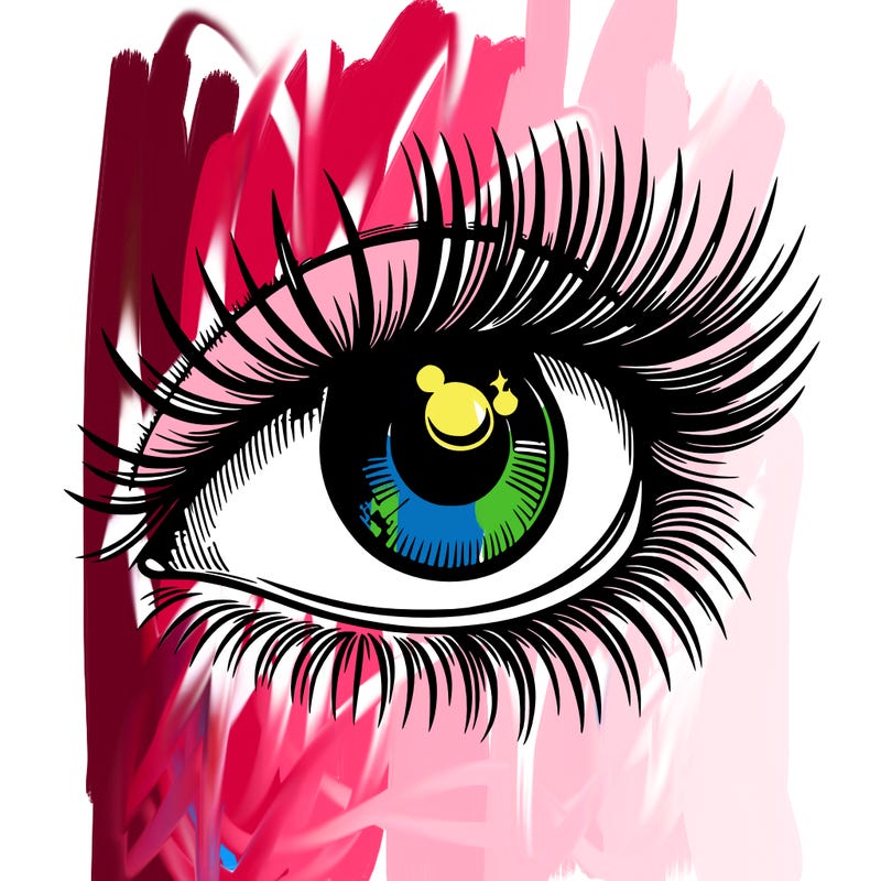 realistic eye long eylashes