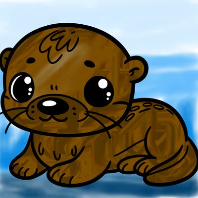 a cute otter
