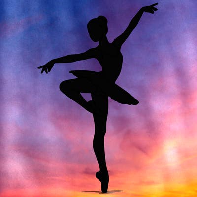 realistic person doing ballet