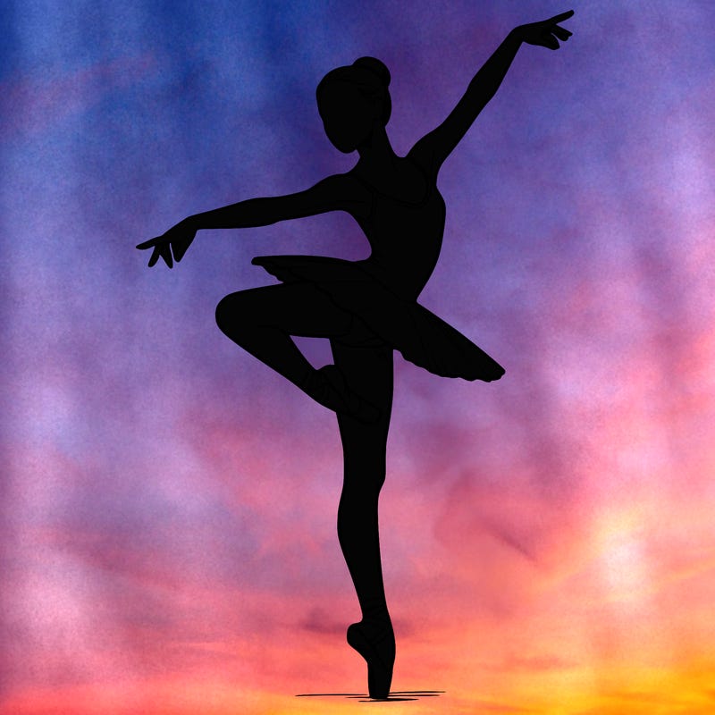 realistic person doing ballet