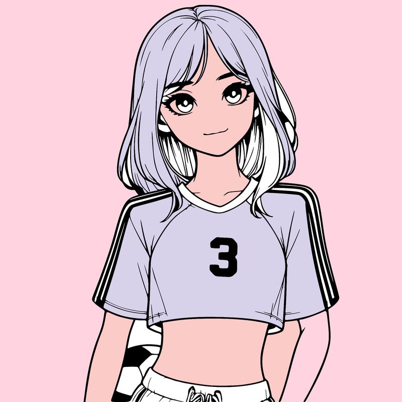 realistic girl wearing soccer jersey