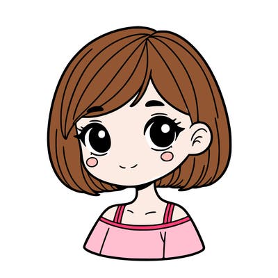 girl with short hair