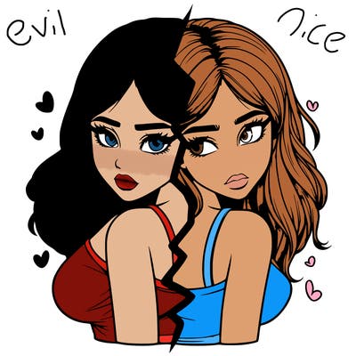 realistic girl split