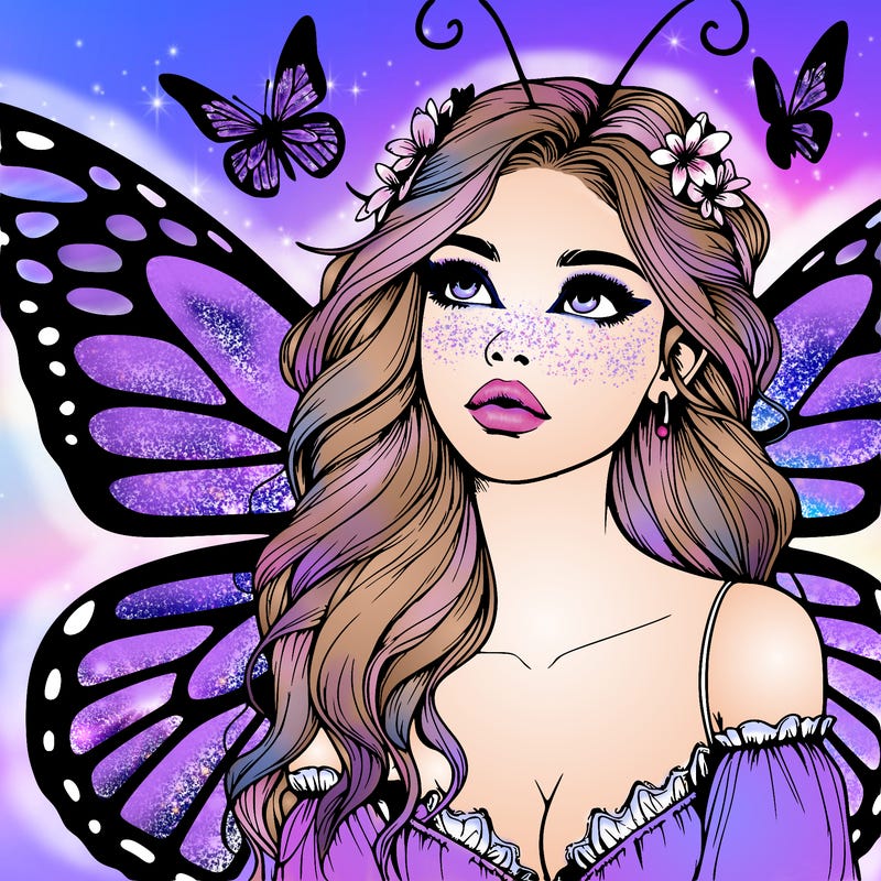 butterfly fairy realistic girl