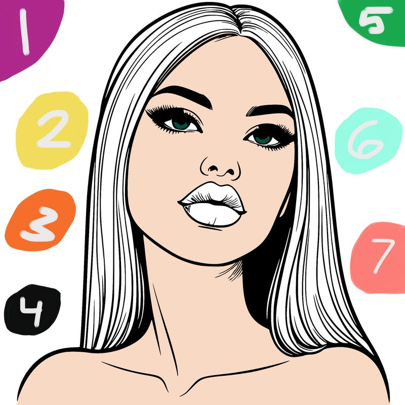realistic woman with full lips