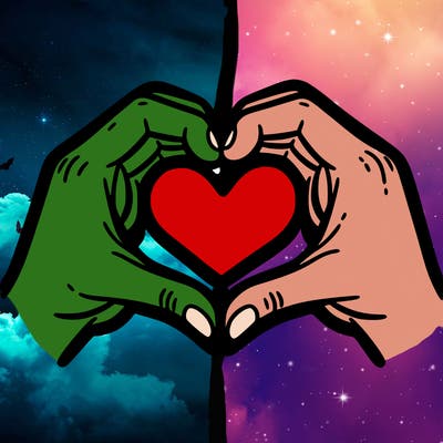 two hands making a heart