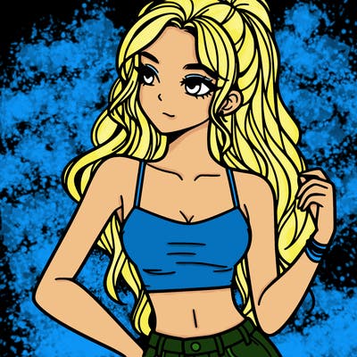 girl in crop top
