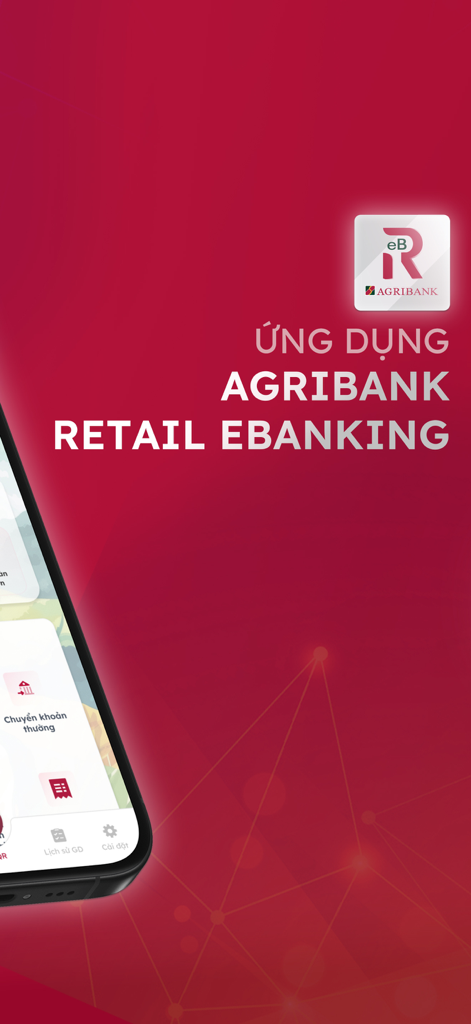 Agribank Retail eBanking app splash screen displayed on a mobile phone