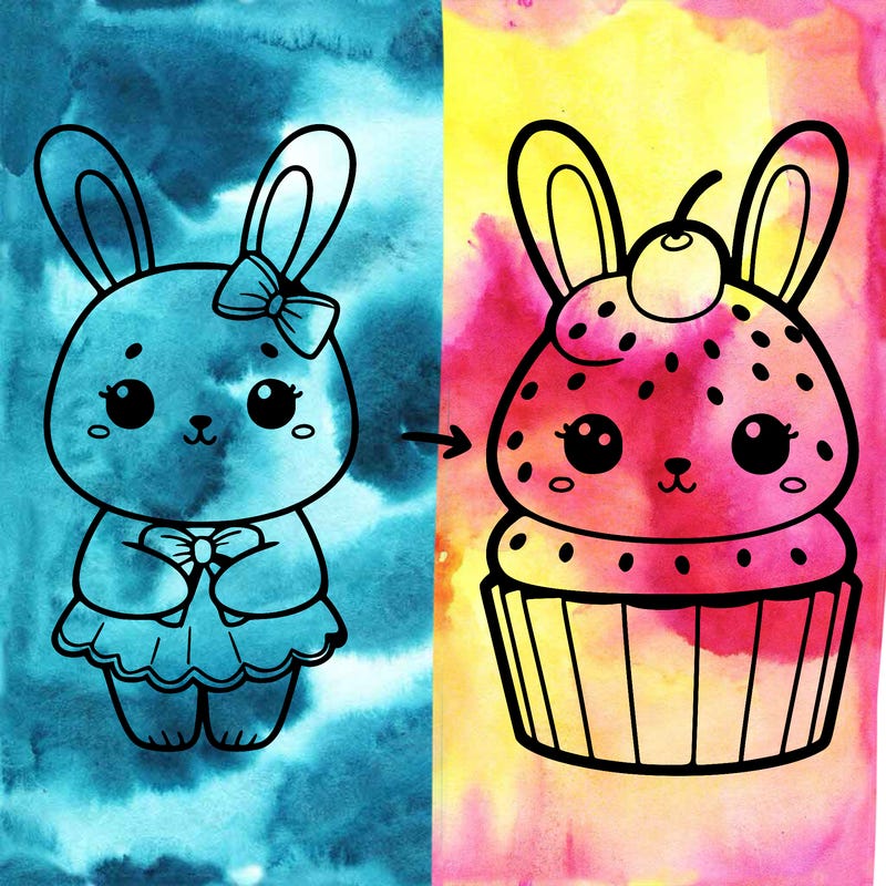 bunny dressed as cupcake