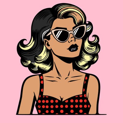 retro pop art girl