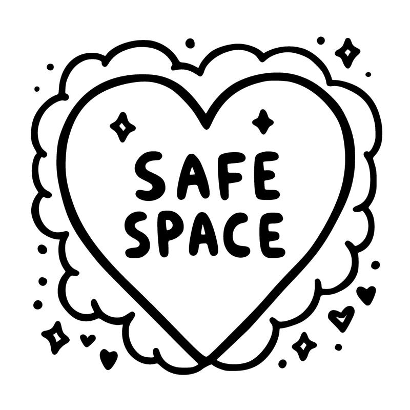 heart that says safe space