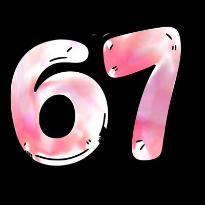 a sign that says 6 7