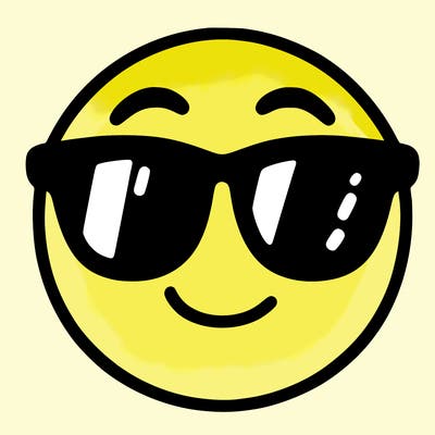 emoji with sunglasses