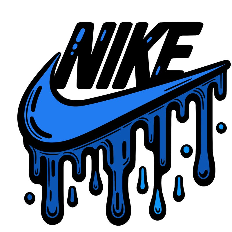 dripping nike logo
