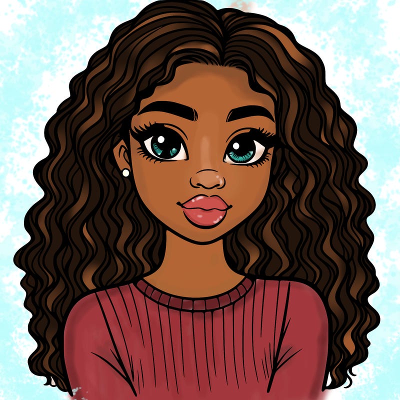 pretty young black girl- detailed