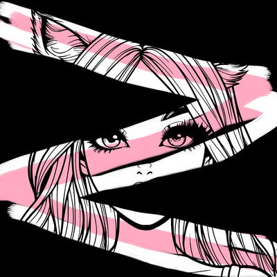 realistic girl with fox ears and realistic lips