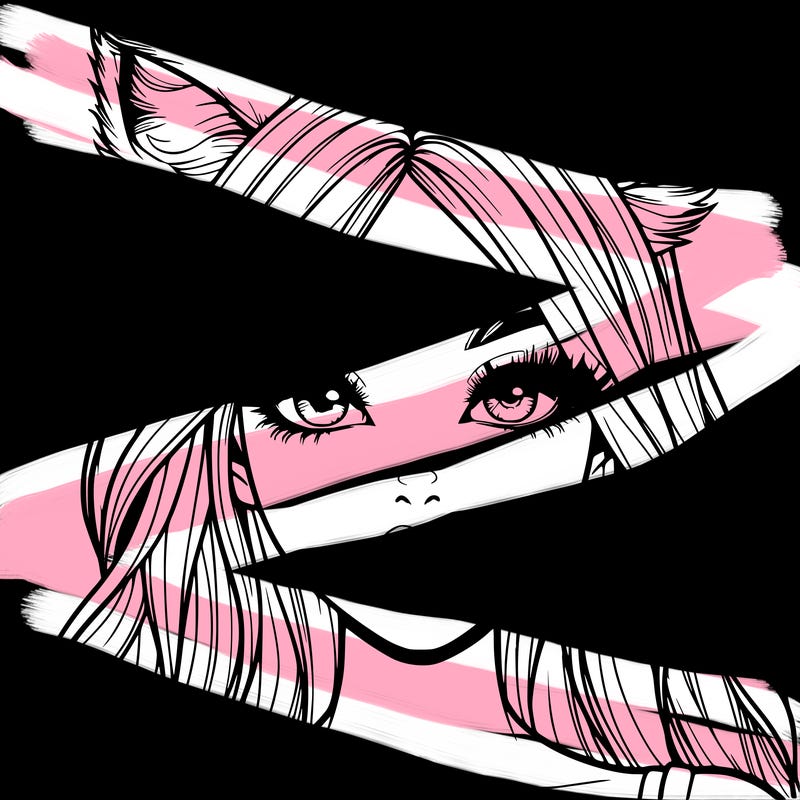 realistic girl with fox ears and realistic lips