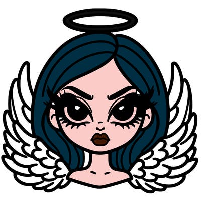 evil angel makeup