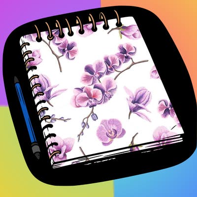 a blank sketch pad