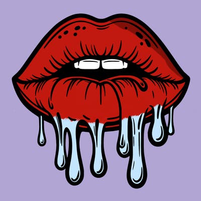 dripping lips