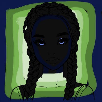 realistic girl with braids