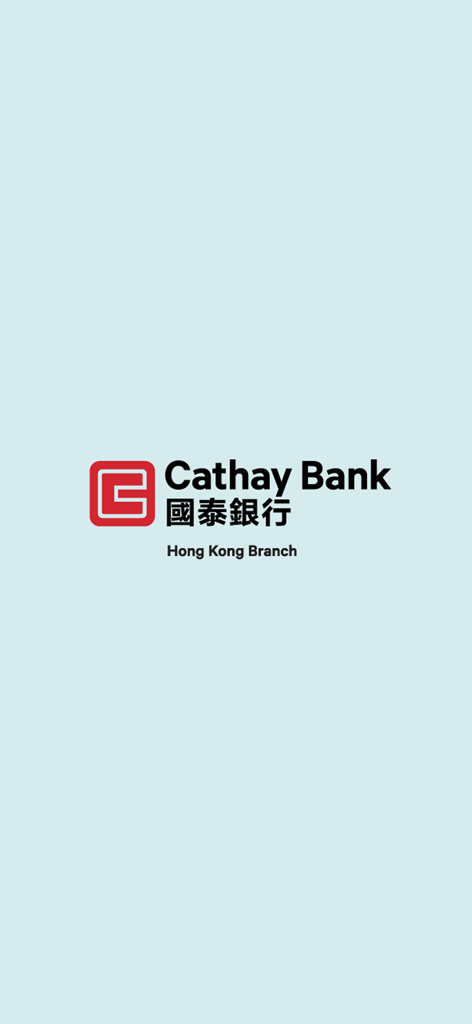 Cathay Bank Sec Code Generator - Cathay Bank Hong Kong Branch logo displayed on a light blue splash screen