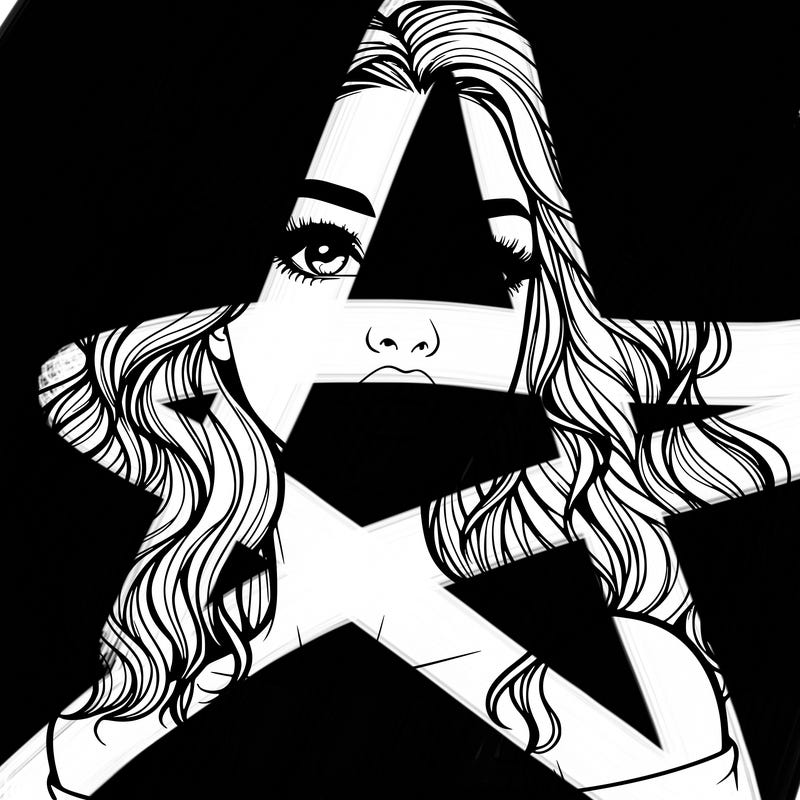 realistic girl with wavy hair and lips
