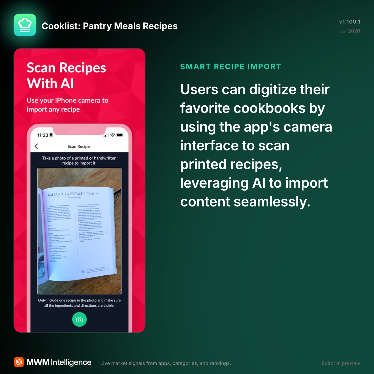Cooklist: Pantry Meals Recipes - Food & Drink App | MWM