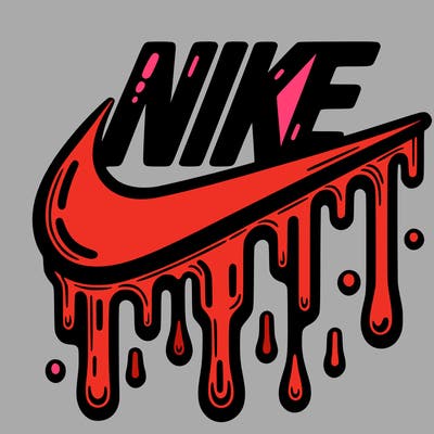 dripping nike logo