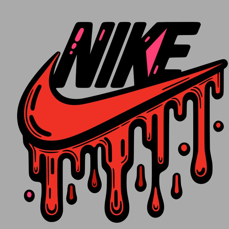 dripping nike logo
