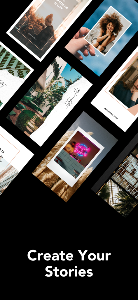 Une variété de modèles esthétiques pour créer des stories Instagram