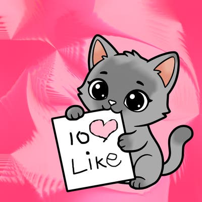 a small cat with a blank sheet of paper in its hand. the cat is sooooooo cute!