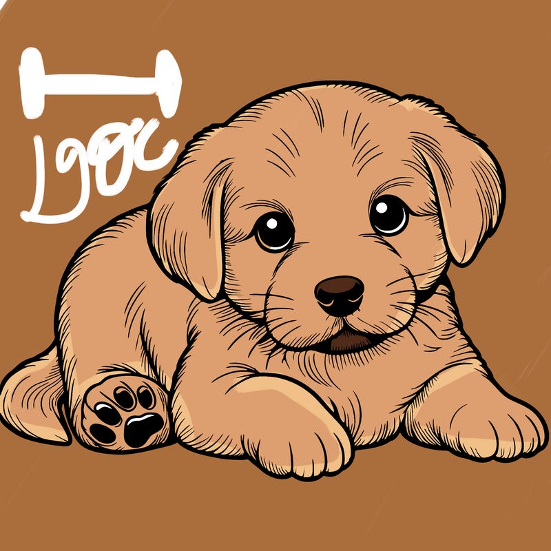 a cute realistic puppy