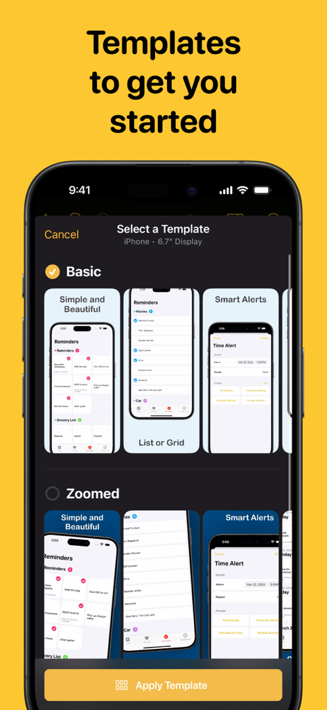 Picasso App Screenshot Studio - Una selección de plantillas de capturas de pantalla en la aplicación Picasso para pantallas de iPhone
