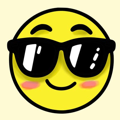 emoji with sunglasses