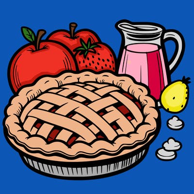a pie of food