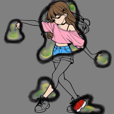 realistic girl danceing