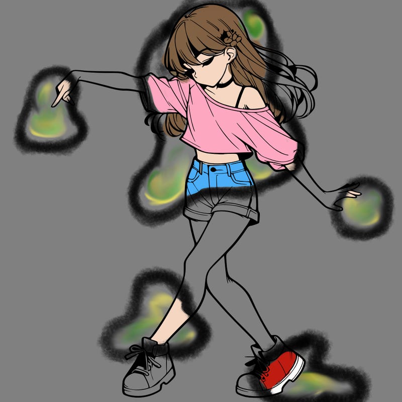 realistic girl danceing