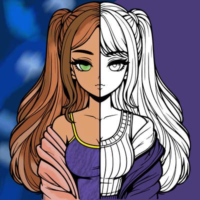 realistic girl split