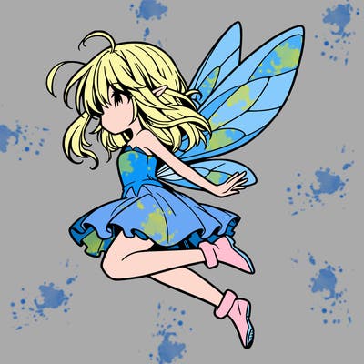 manga fairy flying