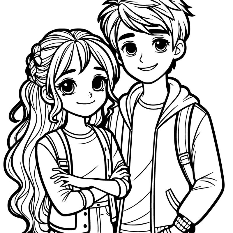 teenage girl and boy