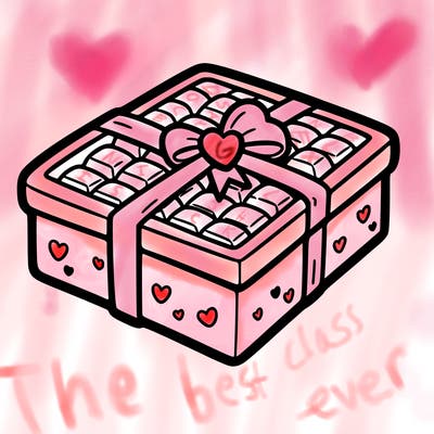 a box of chocolate for valentines day