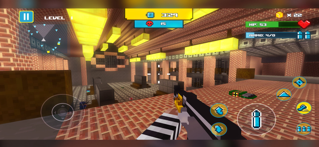 Cops Vs Robbers: Jailbreak - ブロック状の刑務所環境での一人称シューターゲームプレイ